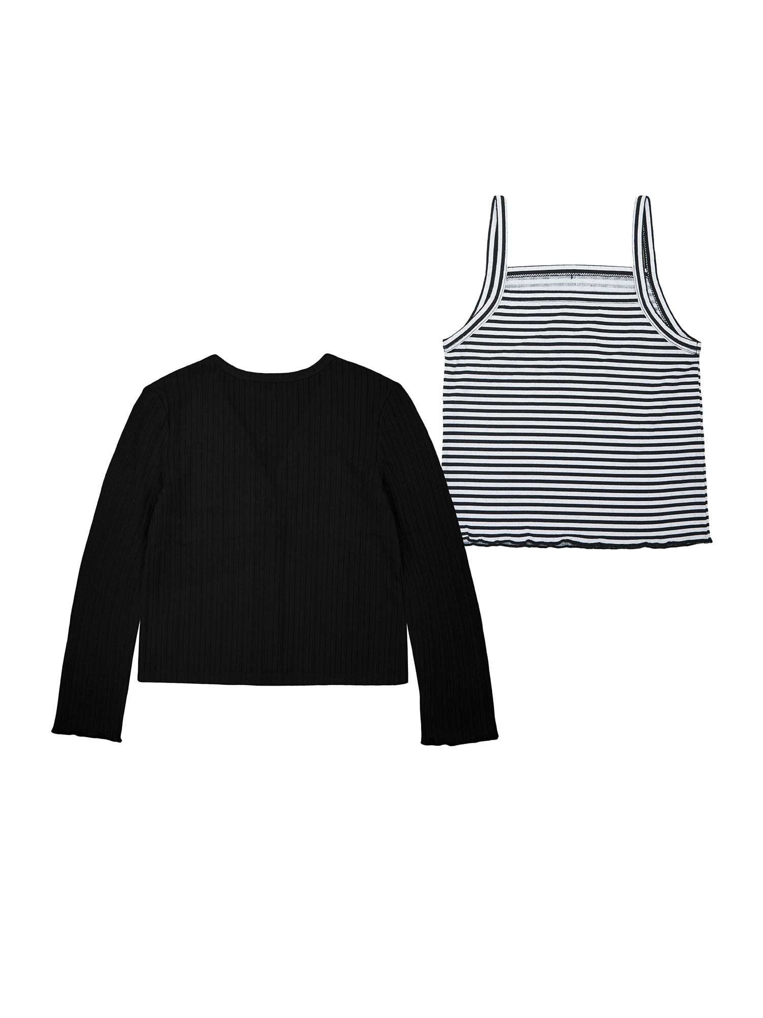 Wonder Nation Girls' Cami and Cardigan Set, Sizes 4-18 & Plus