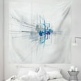 thumbnail image 1 of Abstract Tapestry, Technology Concept Arrows and Rectangle Shapes Creative Art Print, Fabric Wall Hanging Decor for Bedroom Living Room Dorm, 5 Sizes, Pale Grey and Cobalt Blue, by Ambesonne, 1 of 1