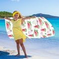thumbnail image 5 of dinapents Oversized 75x150cm Beach Towel with Watermelon Print - Absorbent Microfiber, Quick Dry for Pool Beach Camping & Summer Picnic, 5 of 7
