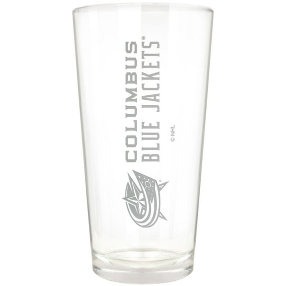 Columbus Blue Jackets Etched 16oz. Vertical Rally Cry Pint Glass