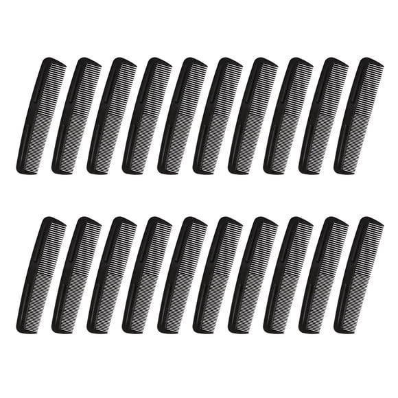 Cubaco Peine para el cabello de 5 pulgadas, tamaño de bolsillo, mini peines a granel, perfecto para viajar, paquete de 20 peines negros para salón unisex, peine de peluquero para todo tipo de cabello