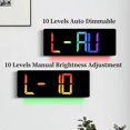 thumbnail image 3 of Rgb Large Digital Wall Clock 8 Colors Mood Light Temp Humidity Date 2 Alarm Table Clock Timing Countdown Alarm Clock, 3 of 8