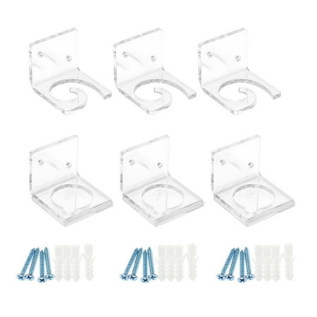 EUBUY Fishing Rod Wall Holders Vertical Stands Transparent Display Racks Angler Vertically Wall Mounted Shelf Fishing Rod Holders Home Decoration