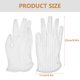 thumbnail image 4 of 10 pares de guantes blancos transpirables para manualidades, ideales para joyería de alto rendimiento., 4 of 6