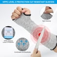 thumbnail image 3 of Cut Resistant Sleeve, Arm Safety Protectors Sleeves with Thumb Hole Level 5 Protection Forearm Guard, 3 of 5