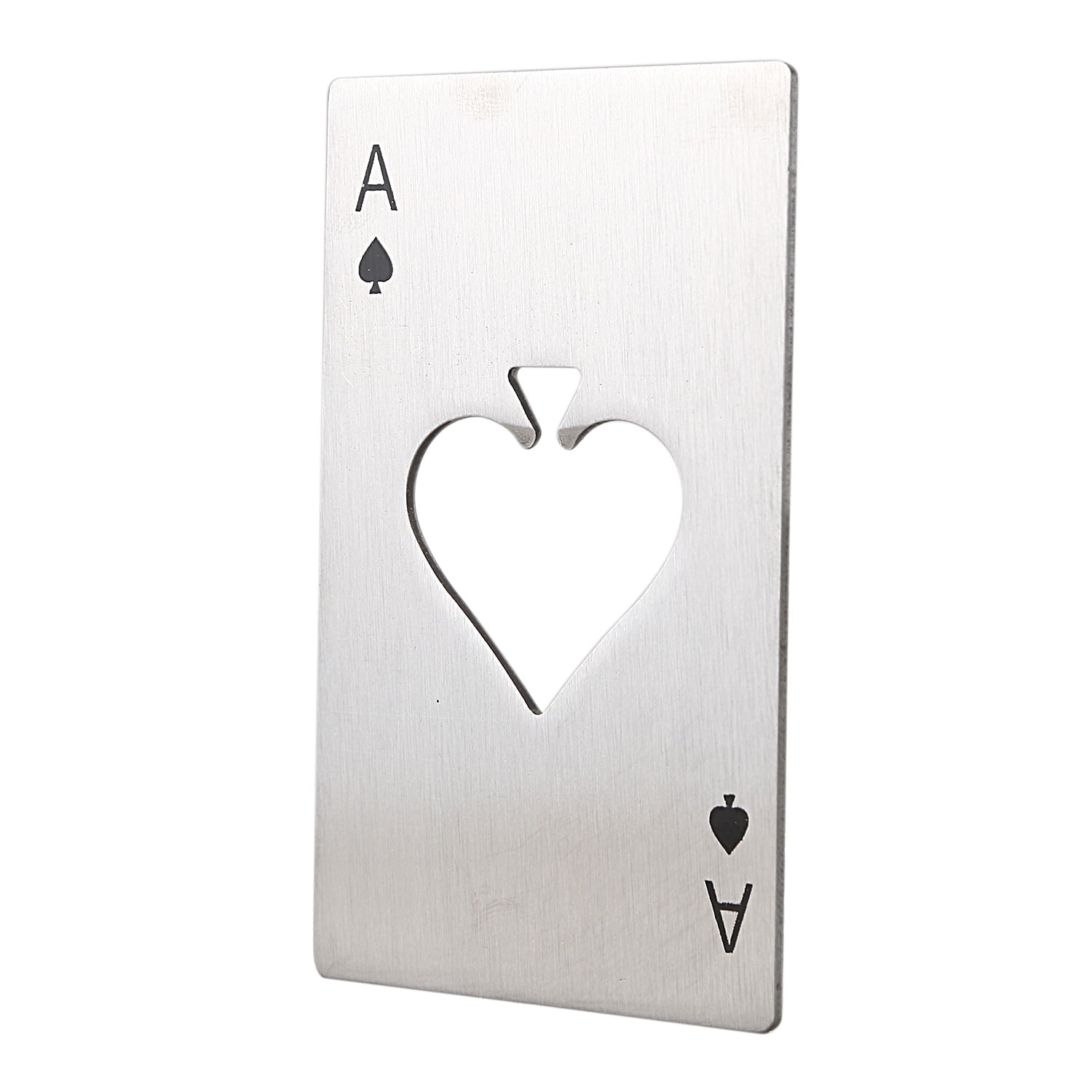 3Pcs Poker Playing Card Ace of Spades Stainless Steel Metal Beer Bottle Opener 