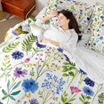 thumbnail image 5 of Manfei Flying Butterflies King Bedding 7pcs,Spring Garden King Bed in a Bag,Reversible, 5 of 6
