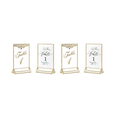 thumbnail image 6 of Acrylic Double Sided Sign Holder Gold Picture Frame, Clear Display Stand, Gold, 4 Piece, 6 of 6