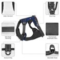 thumbnail image 4 of No Pull Dog Harness For Small Dogs Easy Walk Dog Vest Adjustable Collars Harnesses & Leashes Set Breathable Oxford Outdoor Walking Safety Reflective Strip Graffit Blue Joystick Sign Game, 4 of 9