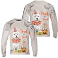 thumbnail image 3 of Trick or Treat West Highland White Terrier Mummy Cosplay Pumpkin Candy Basket All Over Print 3D Sweatshirt Unisex Merch Westie Westy Dog Lover - 12016, 3 of 6