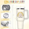 thumbnail image 3 of Teacher Gifts for Women -40Oz Tumbler Appreciation Gifts for Teachers Birthday Teachers'' Day Gifts Stainless Steel Tumbler with Handle and Straw Lid Cup Mug, 3 of 6