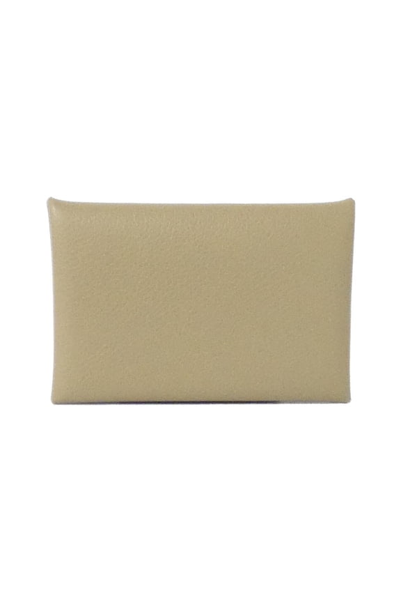 Pre-Owned Hermes Herms Calvi 064954CK Business Card Holder/Card Case