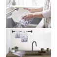 thumbnail image 5 of Purple Eucalyptus Leaves Kitchen Dish Towels for Drying Dishes Set of 2, Watercolor Spring Summer Botanical Waffle Weave Microfiber Hand Tea Bathroom Towels Quick Dry & Absorbent Towel 12x12, 5 of 7