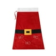 thumbnail image 2 of Velvet Drawstring Gift Bag Red Santa Christmas Sack | Large 73cm x 53cm | Festive Holiday Storage, Embroidered, Durable, 2 of 9