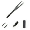 thumbnail image 3 of Unique Bargains 1 Pc With Brush Eyebrow Tweezer for Bathroom Travel Hotel Black Stainless Steel, 3 of 4