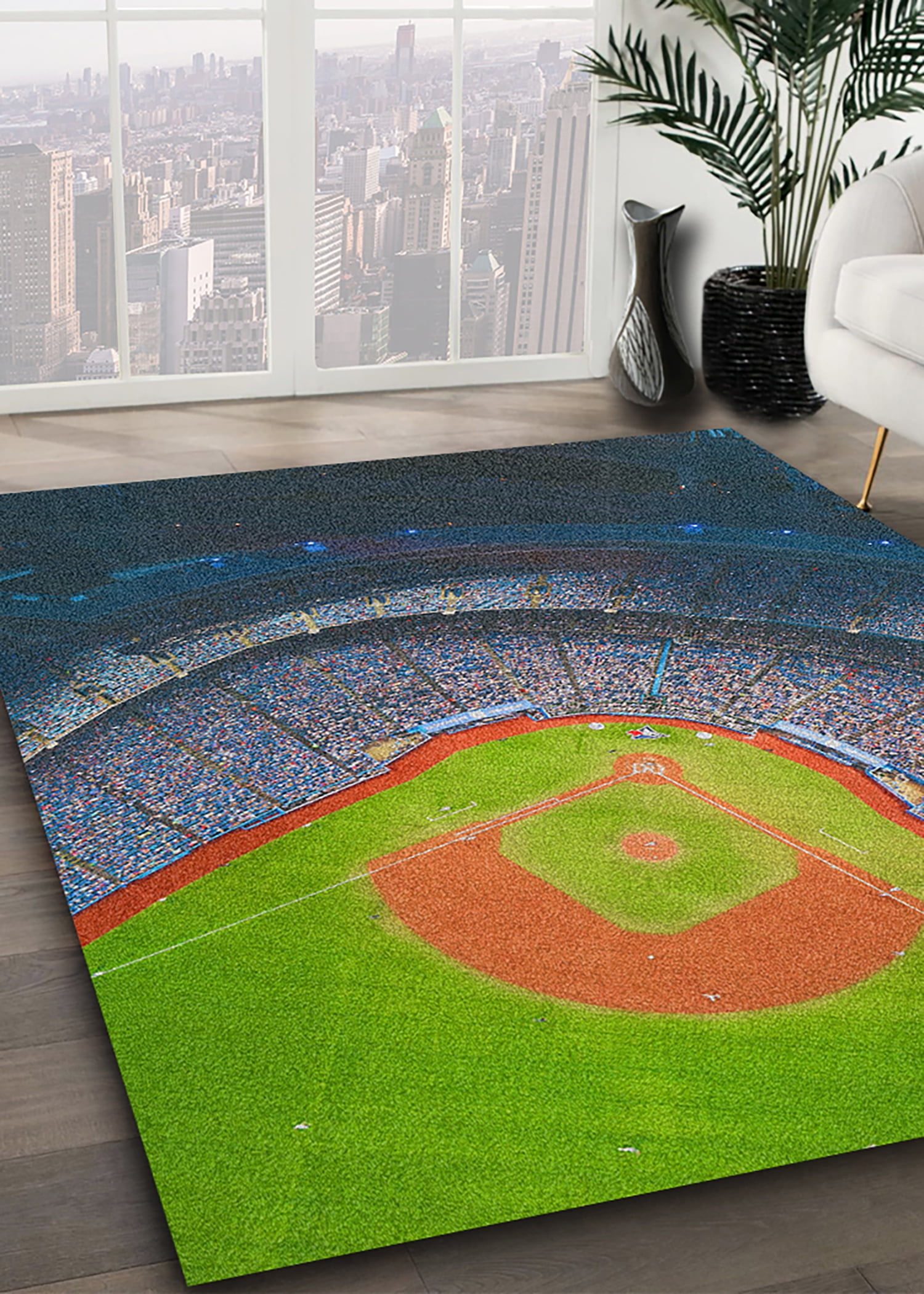 Indoor Rectangle Sports Baseball, Sports Themed Rugs