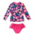 thumbnail image 3 of BULLPIANO Baby Girls Sunsuit Long Sleeve Rash Guard Swimwear Girl Two Piece Swimsuit with UPF 50+ Sun Protection ,Size 4-5 Years, 3 of 7
