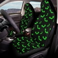 thumbnail image 3 of Binienty Halloween Front Car Seat Covers Waterproof Breathable Bat Print Vehicle Seat Covers Auto Cushions Airbag Compatible for Cars SUV Truck Van, 3 of 8