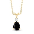 thumbnail image 3 of Rosec Jewels Real Black Onyx Teardrop Pendant Necklace - 1 Ct - Black Onyx Diamond Necklace - with Chain - Ready to Gift, 18K Yellow Gold, 3 of 8