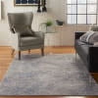 Nourison Rustic Textures Abstract Ivory/Grey/Blue 5'3" x 7'3" Area Rug, (5x7)