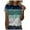 000#2Dark Blue, variant on Ichuanyi Trendy Striped T Shirt for Women Summer Graphic Tee Tops Casual Round Neck Short Sleeve Tops