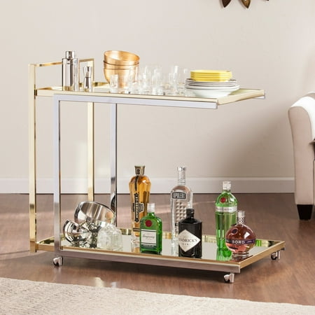 Southern Enterprises Riata Portable Bar Cart Southern Enterprises Riata Portable Bar Cart