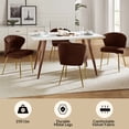 thumbnail image 2 of Tina's Home Velvet Dining Chairs Set of 2 Upholstered Wingback Side Chairs Living Room Kitchen Auburn, 2 of 8