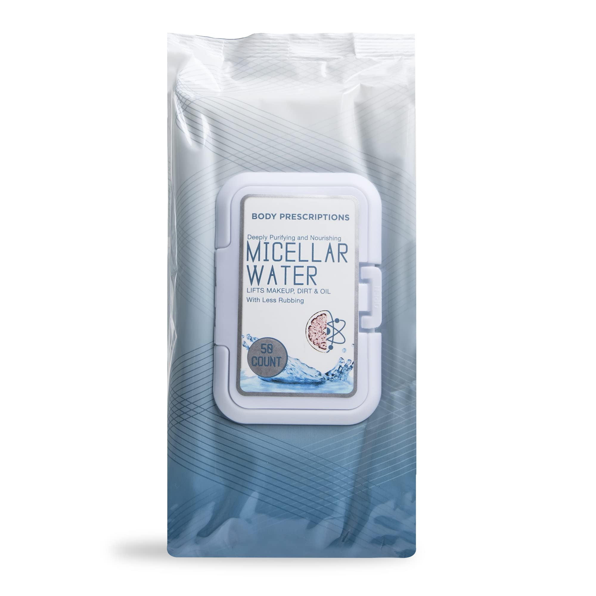 Eye Makeup Remover Wipes, Face Wipes with Micellar Water, 1 Pack (50