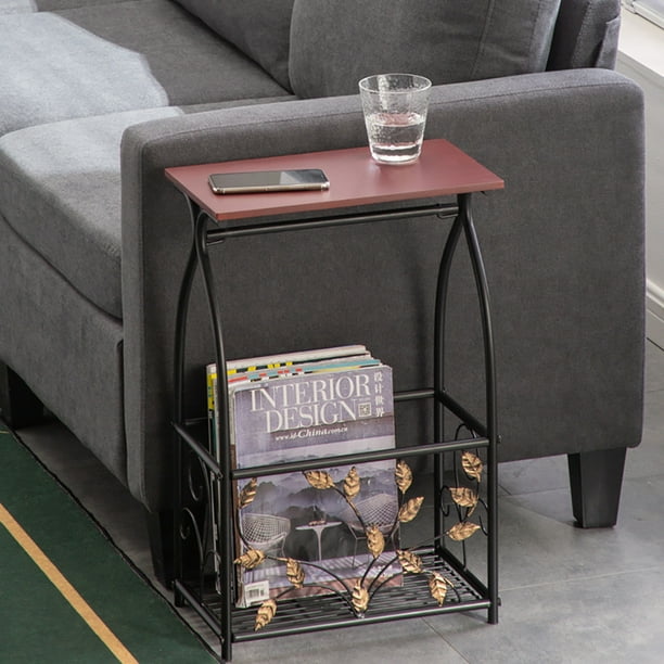 Side Table Tissue Magazine Rack Multifunctional Bathroom Table With Storage Basket End Table W Magazine Rack Magazine Rack End Table Narrow End Table Storage Table For Bathroom Living Room Walmart Com
