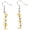 Citrine - Natural Warm Golden Yellow Crystal, variant on Bohemian Natural Irregular Lapis Lazuli Crushed Stone Dangle Earrings for Women, Handmade Lightweight Silver Tone Fish Hook Drop Earrings, Fashion Boho Jewelry for Daily Wear Beach Vacation Gift