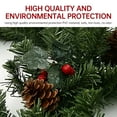 thumbnail image 5 of BOPORO 9FT Christmas Garland with Lights, Battery-Operated Pre-Lit Garland with 50 LED, Pine Cones, Berry Clusters, Bows, Lighted Garland Decoration for Stairs, Fireplace, 5 of 6
