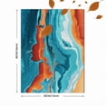 thumbnail image 3 of Abstract Teal Orange Texture Canvas Wall Art, Contrast Tone Print for Living Room, Bedroom, Office, Hotel and Hallway Decor, 3 of 8