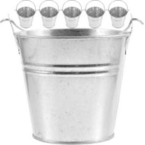 ULTNICE Mini Buckets Silver Iron 6Pcs