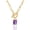 Amethyst-February, variant on Heart Ruby Pendant Toggle Paperclip Necklace for Women Red Heart CZ Chain Pendant July Birthstone Gift Ruby Jewelry Valentine's Day Gift for Wife Girlfriend