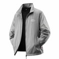 thumbnail image 5 of UVEASISHA Big and Tall Rain Jackets for Men UPF 50+ Sun Protection Hiking Jacket Outdoor Lightweight Quick Dry Zip Up Coat Thin Outerwear with Pockets Gray XL, 5 of 8