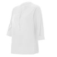 thumbnail image 7 of Premium Cotton Stand Collar Blouse for Women Timeless Wardrobe Essential White M, 7 of 7