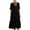 Black, variant on TIHLMK Women's V-Neck Short Sleeve Pocket Maxi Dresses Half Sleeve Casual Long Dresses with Relaxed Fit for Everyday Wear