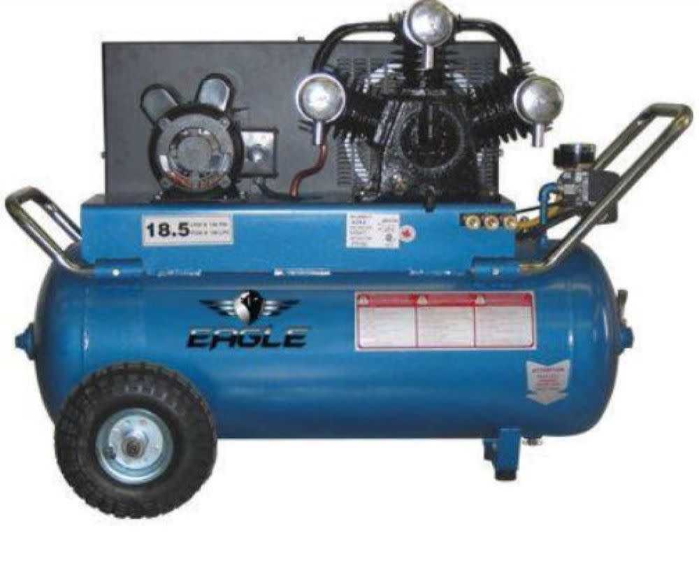 Eagle Compressor 25 Gallon Portable Electric Air Compressor 5 Hp