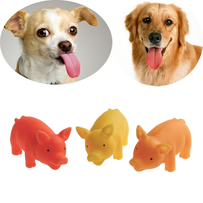Cute Pet Puppy Supplies Chew Squeaker Squeaky Rubber For Dog Toys Play Sound Pig 