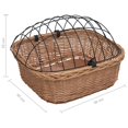 thumbnail image 4 of Cesta Delantera para Bicicleta vidaXL de Mimbre Natural con Cubierta para 7 kg, 4 of 9