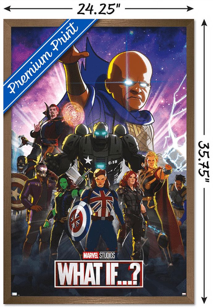 Marvel What If? - Group Wall Poster, 22.375" x 34", Framed