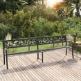 thumbnail image 1 of vidaXL Twin Garden Bench 246 cm Black Steel, 1 of 5
