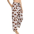 thumbnail image 2 of Naloa Football Print Women’s Ultra-Soft Comfy Pajama Lounge Pants with Pockets & Drawstring, 2 of 8