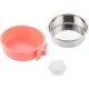 thumbnail image 3 of Birdsgreen Suministros para Mascotas Rosa (M 17 * 5) Tazón para Jaula para Perros Cuenco Colgante de Acero Inoxidable extraíble para Mascotas Jaula Tazón de Agua pequeño Alimentador Comida para Perros Gatos Conejos Rojo Verde, 3 of 5