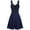 w93# Dark Blue220, variant on Women Dresser Solid Color Sleeveless Buckle Adjustable Strap Ruffled A-Line Gothic Lace-Up Bandage Camisole Fit Flare Mini Dress Fashionable Casual Party Beach Gowns,,XXL