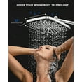 thumbnail image 4 of Hodvit 12 Inch High Pressure Rainfall Shower Head 10 Spray Handheld Showerhead Combo, with Extension Arm, Hose, New, 4 of 8