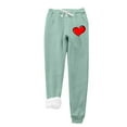 thumbnail image 2 of LSLJS Women's Love Printing Leggings with Elastic Drawstring Pockets Thick Warm Pants, 2 of 3