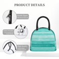 thumbnail image 4 of Fotbe Teal Turquoise Bolsa de Almuerzo con Estampado, Lonchera Aislada, Contenedor de Comida Reutilizable Tipo Cooler a Prueba de Fugas, 4 of 6