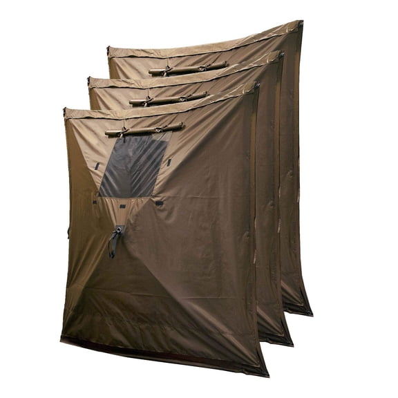 CLAM Quick-Set Screen Tent Wind & Sun Panel, Accessory Only, Brown (3 Pack)