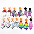 thumbnail image 3 of All Acrylic Ghost Halloween Earrings Pumpkin Turkey Skeleton Thanksgiving Fall, 3 of 9